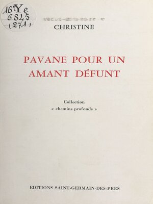 cover image of Pavane pour un amant défunt